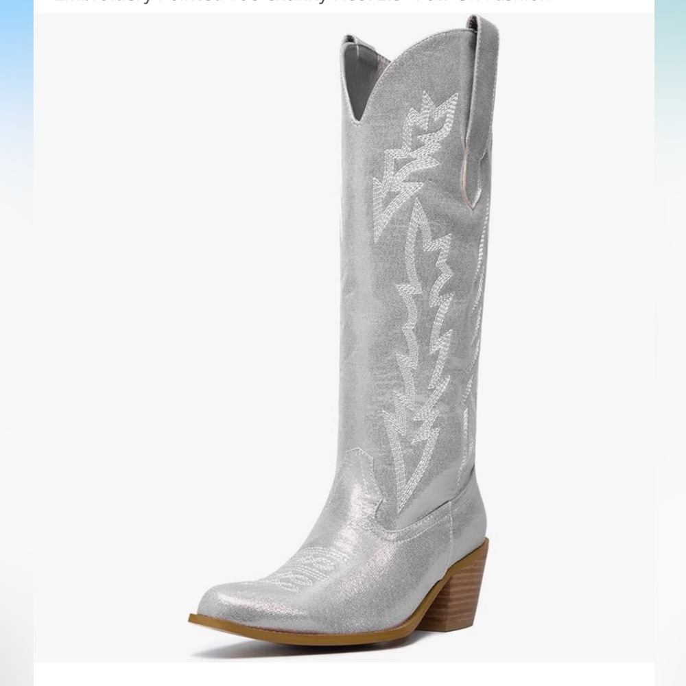 Silver Cowgirl Boots